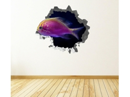 Animal Poisson Rose Adesivos Muraux Autocollants Mural Decoração À La Maison Pour Chambre Art