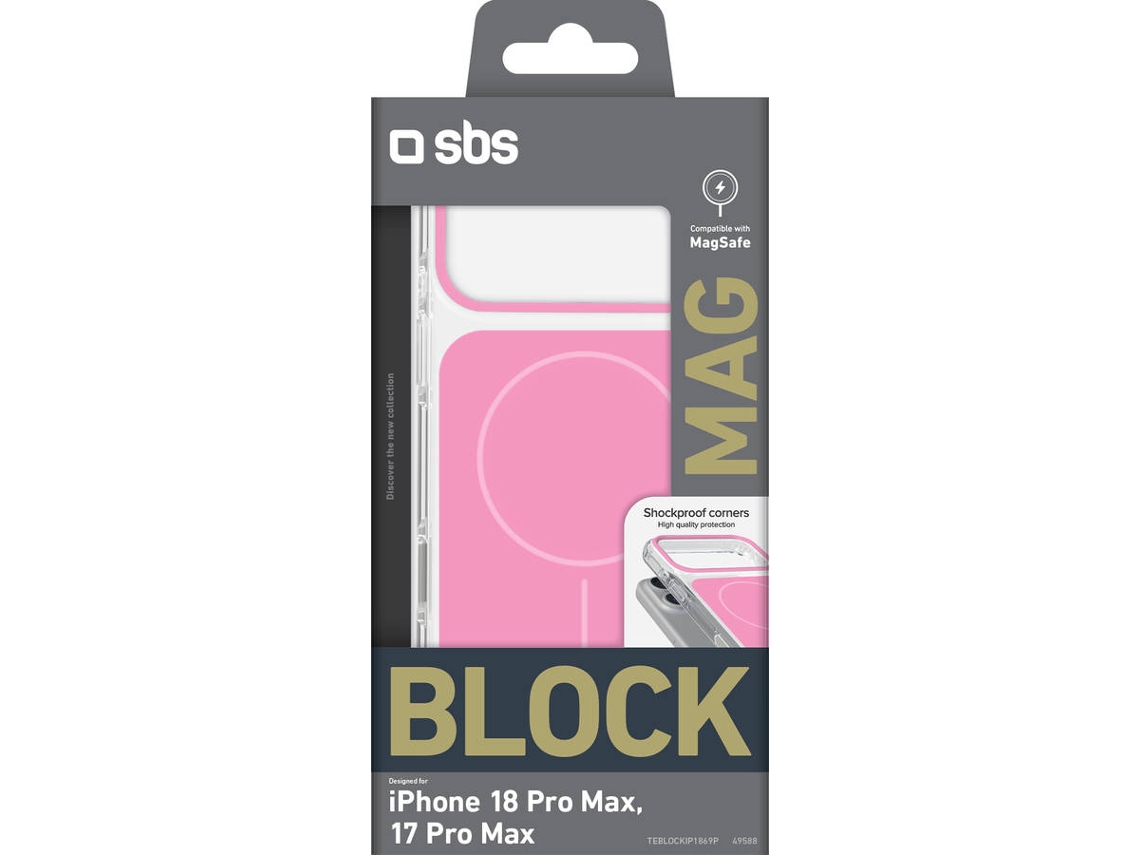 Capa SBS Block MagSafe iPhone 18 Pro Max/ iPhone 17 Pro Max  (Rosa)