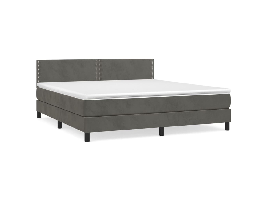 Box Spring Bed, Box Spring Beds Vidaxl Cinzeto Veludo (180 X 200 Cm)