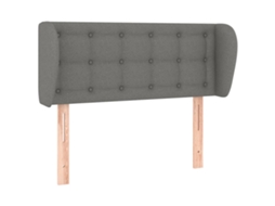 Cabeceira de cama MAISON EXCLUSIVE com tecido Abas Dark Cinzento (103x23x78 cm)