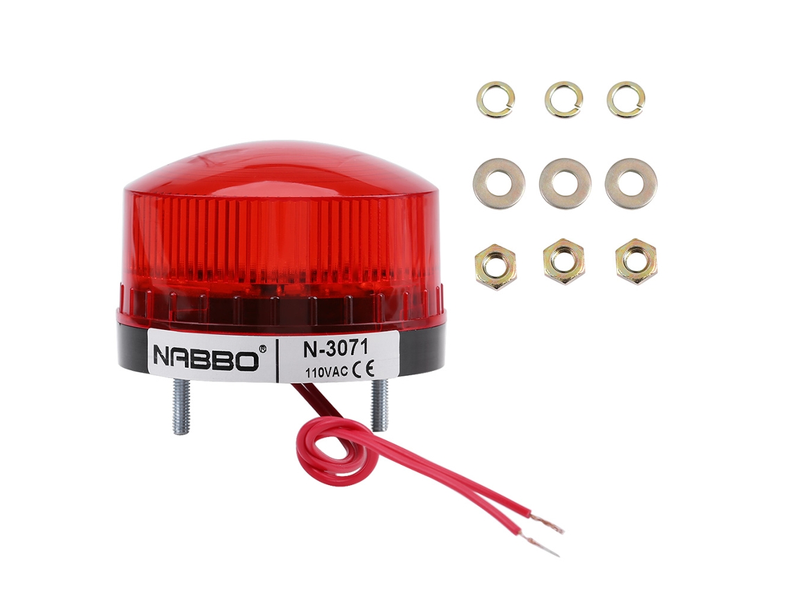 Lâmpada De Sinal De Emergência Led Vermelha Para Veículos De Bombeiro 110v Com Flash Beacon