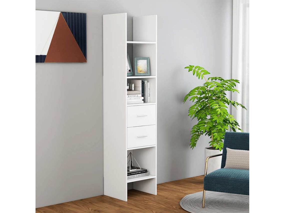 Vidaxl Estante 40x35x180 Cm Contraplacado Branco