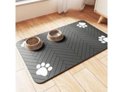 Tapete de Silicone para Alimentação de Cães e Gatos, Impermeável com Borda Alta, À Prova de Derramamentos AQUAFORGE