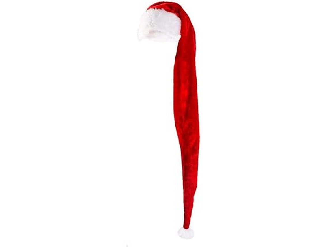 Chapéu de Natal Xxl, Pai Modelo Extra Longo, com Pompom Macio, Ideal para Fantasias e Festas Temáticas, Ergonômico, Uso Diário STELASPLEN