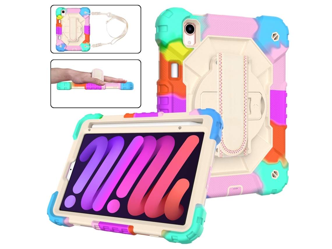 Capa Para Ipad Mini 6 Cor Contraste Robot Em Silicone E Pc Multicolor Elysve