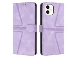 Capa De Couro Para Iphone 11 - Triangular - Cor Sólida