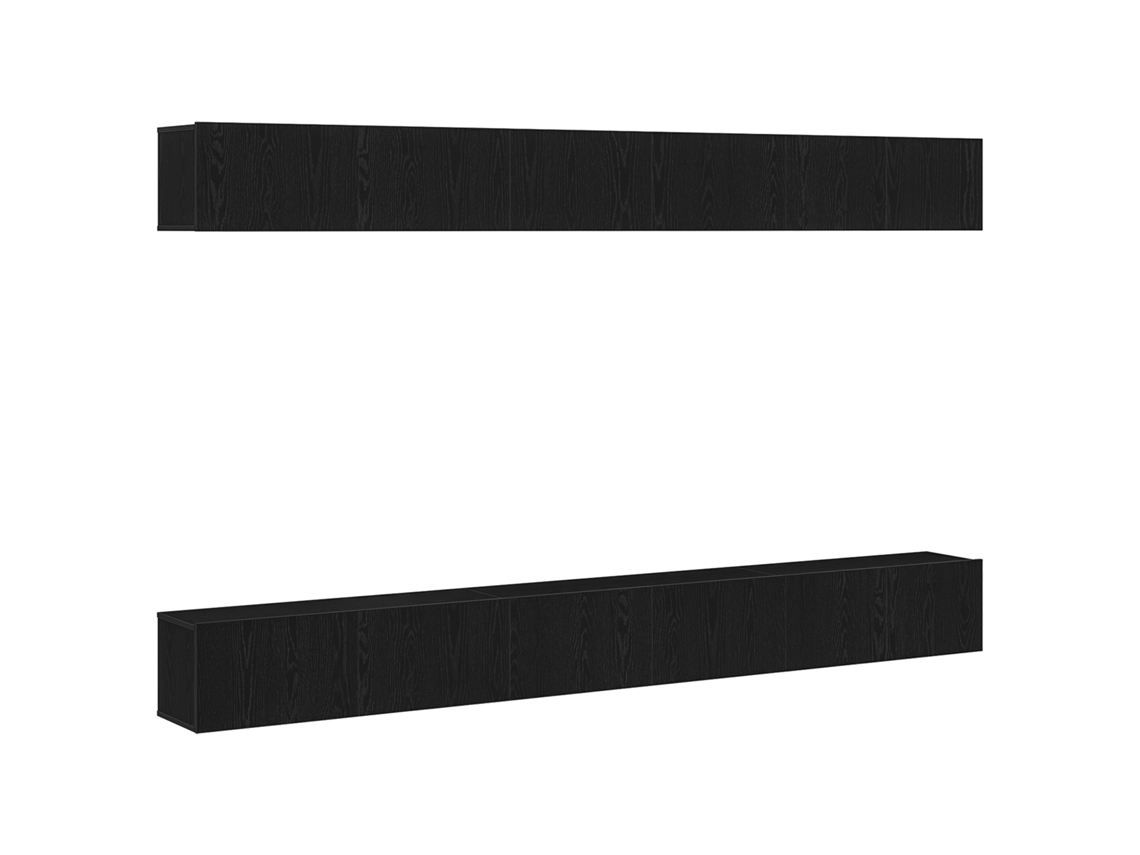 Conjunto 6 Gabinete Para Tv Vidaxl Preto Derivados De Madeira