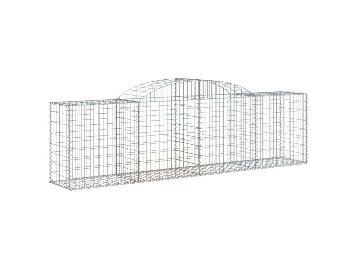 Gabion Basket, Gabion Baskets Vidaxl Prateado Ferro (300 X 50 X 80/100 Cm)
