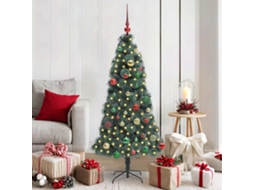 Vidaxl Árvore De Natal Artificial Pré-iluminada Com Conjunto De Bolas