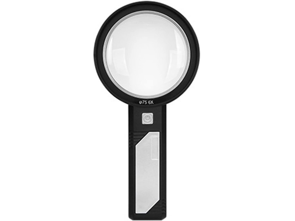 Lupa 6x/9x/15x com Luz Led, Preta BRILVIBERA