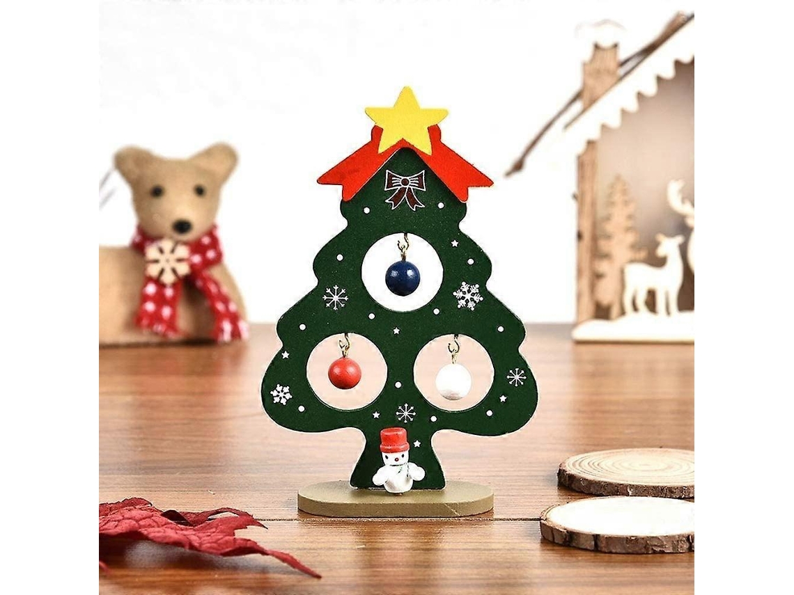 Miniatura Criativa De Árvore De Natal De Madeira Para Decoração De Mesa. Aquaforge