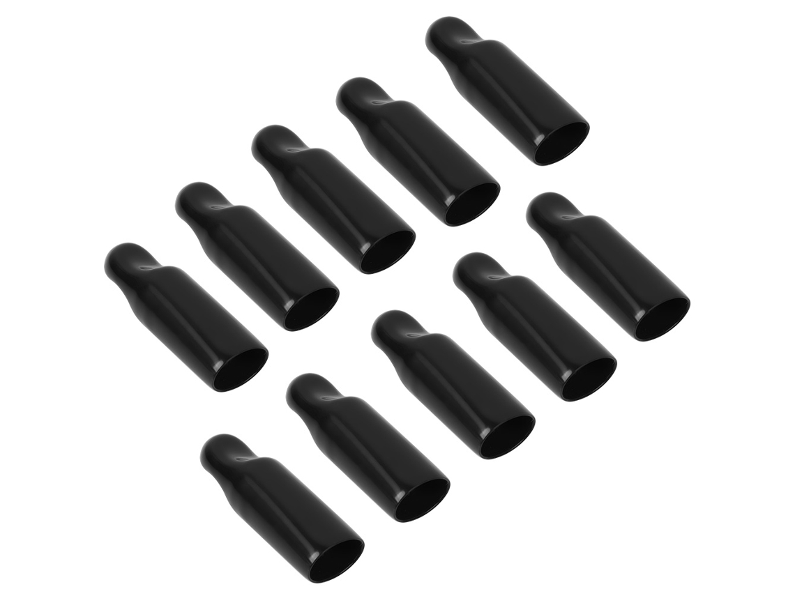 10 Capas Protetoras para Torneira de Cerveja Preto Pvc Acessório Higiene Produção 15mm S/MARCA