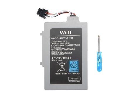 Bateria recarregável de íon de lítio 3,7 V 3000 mAh para controle de videogame Nintendo Wii U Ac1612 Xcsource