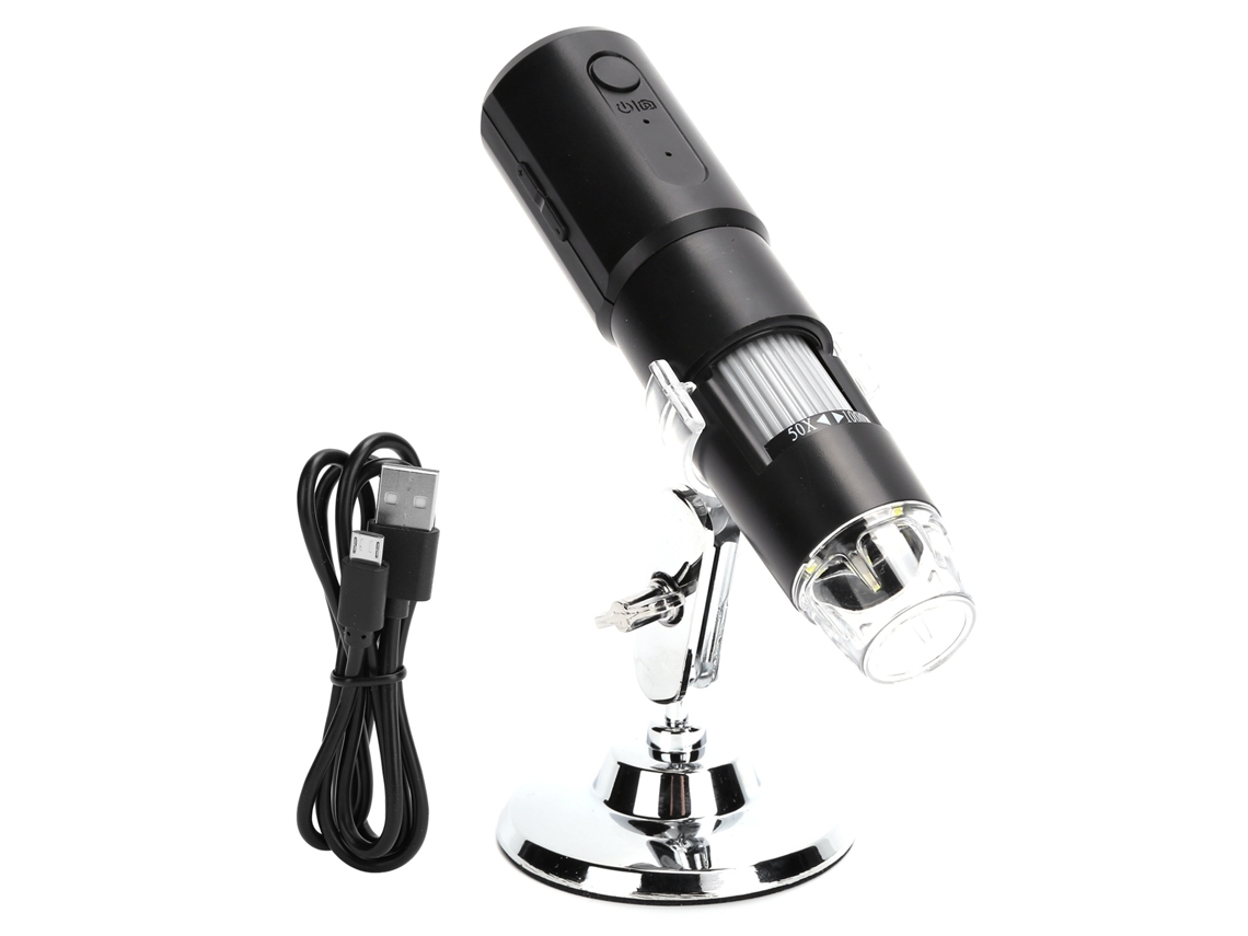 Lurelia Microscópio Portátil 1000x 8 Leds