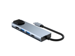 Aetheria dock Station para Laptop 5 em 1 com Usb Type C Hub, Saída 4k e Carregamento Pd