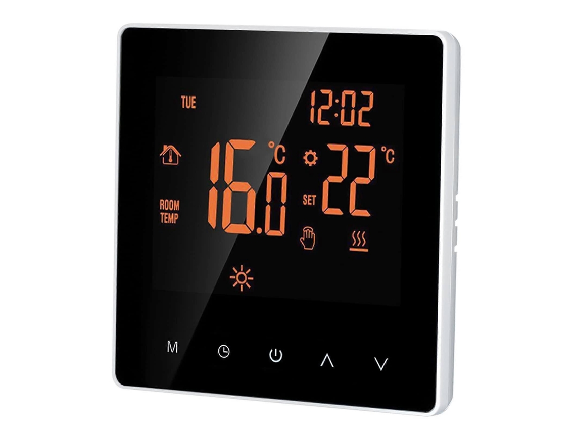 Termostato Digital De 16a, Com Display Lcd E Tela De Toque, Programável, Para Aquecimento Elétrico, Laranja