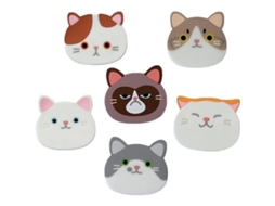 Porta copos de Silicone AQUAFORGE em formato de gato fofo