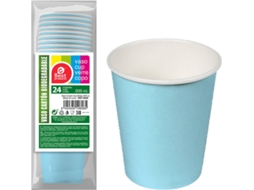 Pack 24Un Copo Papelão Azul Baby 200Cc BEST PRODUCTS GREEN