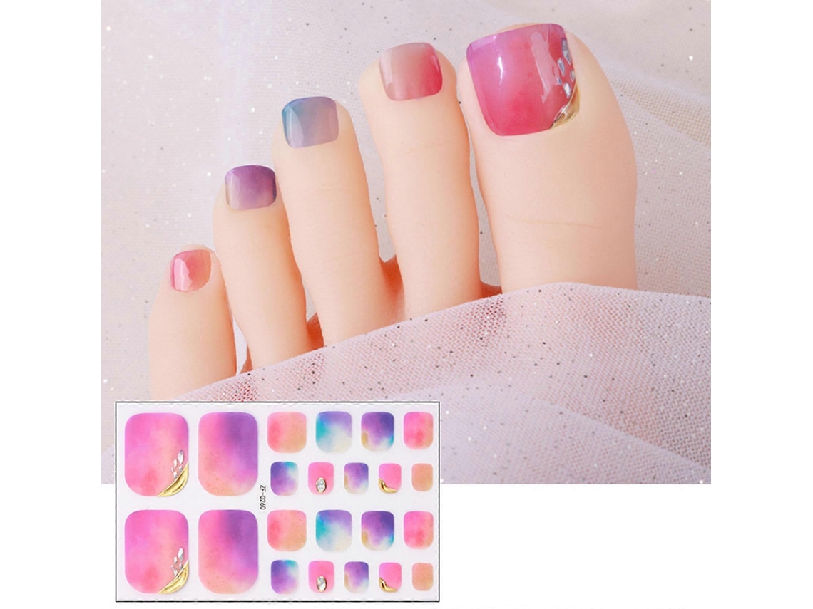 Adesivos Para Unhas Dos Pés Com Strass 3d À Prova Dágua, Adesivos Para Unhas Dos Pés, Tiras De Esmalte, Adesivos Para Unhas Dos Pés Hengrongshen