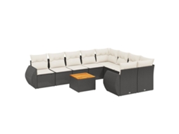 Garden Sofa Set, Garden Sofa Sets Vidaxl Preto Rattan / Vime (n/a)
