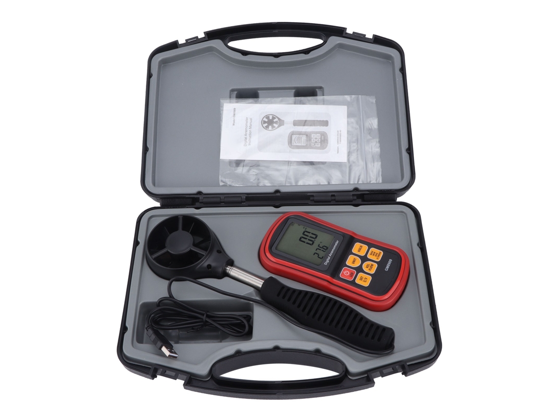Anemômetro Digital Gm8909 Indicador Multifuncional De Velocidade Do Vento