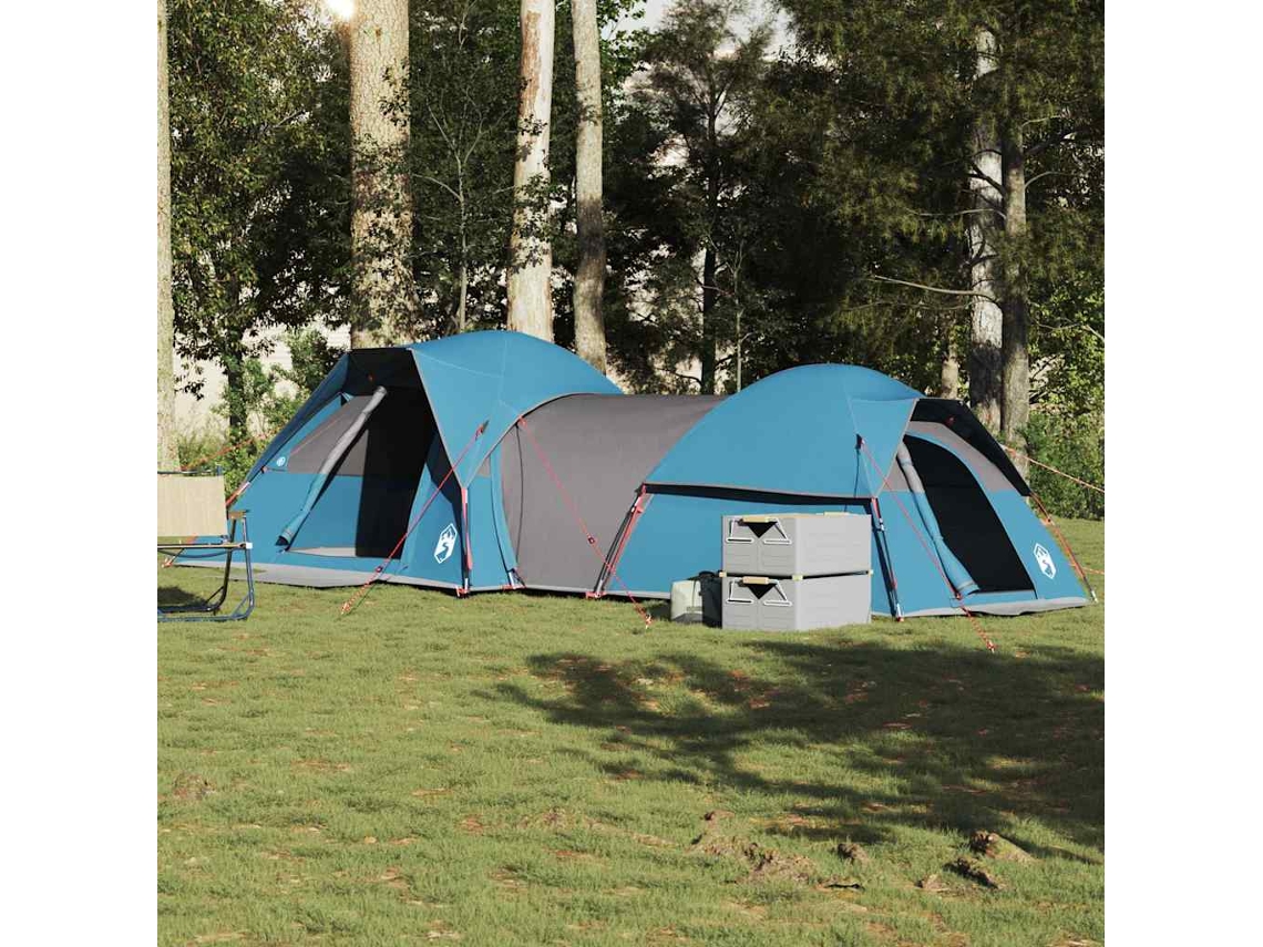 Vidaxl Tenda De Campismo Para 5 Pessoas Tecido Impermeável Azul