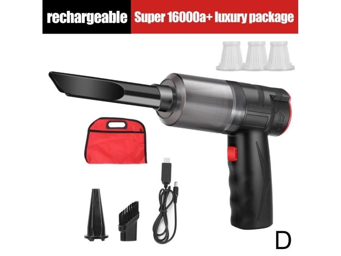 Color D Mini Aspirador De Pó Sem Fio Para Carro 16000pa 150w 2 Em 1 Aspirador Portátil Para Casa E Carro Duplo*