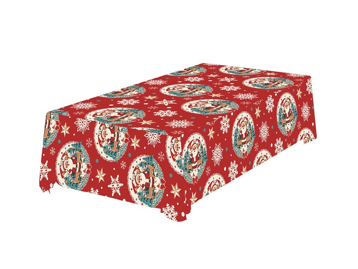 Toalha de mesa vermelha do Papai Noel 137x274 cm