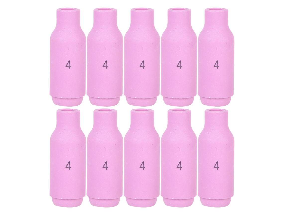 10 Peças De Bico Cerâmico 10n45 Para Soplete Tig Wp-17/18/26, Bico Cerâmico De Solda Tig