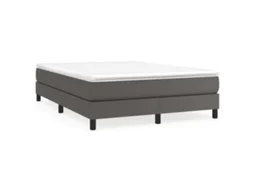 Cama com Molas Couro Artificial Cinzento MAISON EXCLUSIVE 140x200 cm