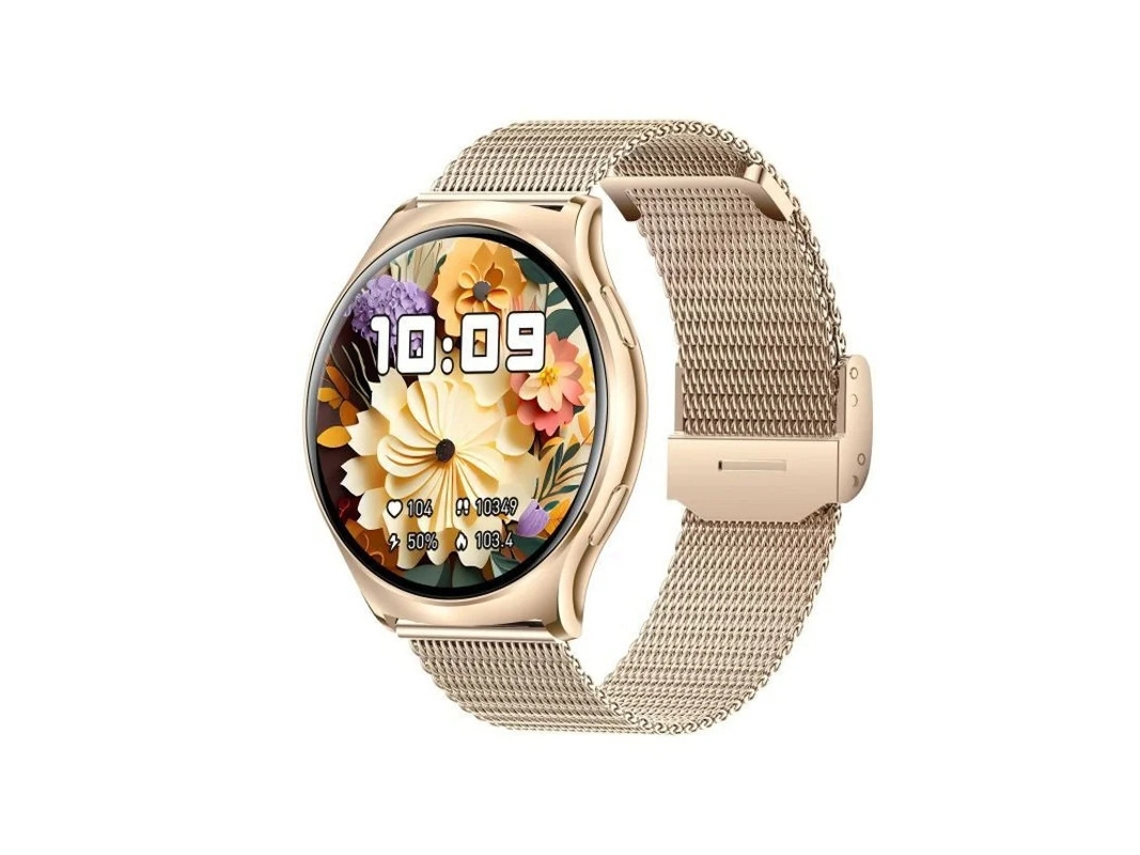 Relógio inteligente Bestvite I102 para mulheres, smartwatch moderno com chamadas Bluetooth, monitoramento de saúde, frequência cardíaca, oxigênio no sangue, pressão arterial e monitoramento do sono.