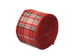 Laxiscreed Fita Decorativa De Linho Com Arame De Ferro Para Diy Natal, Rolo De 5cm