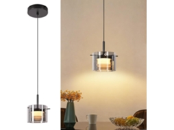 Lustre De Suspensão Vidro Led 1 Luz, Moderno Altura Ajustável 140 Cm Para Mesa Jantar