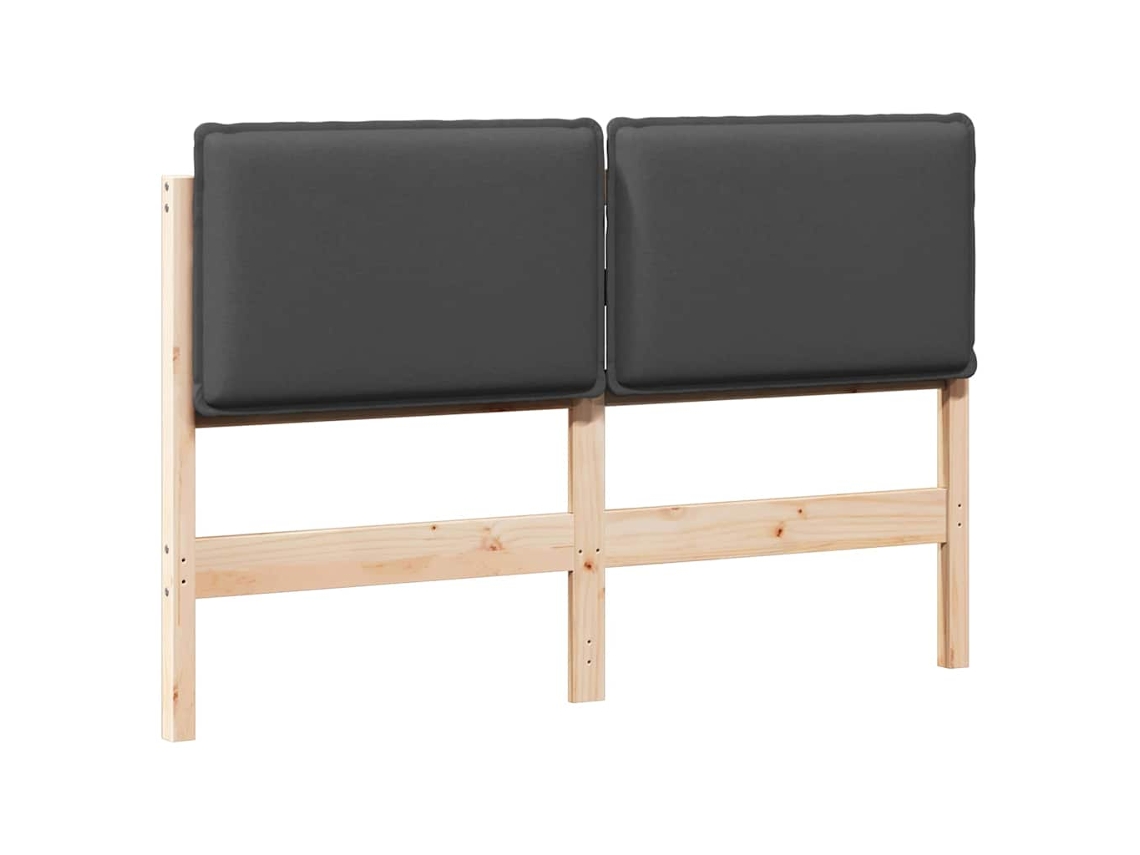 Cabeceira Estofada Cinza Natural e Escuro 140 cm MAISON EXCLUSIVE