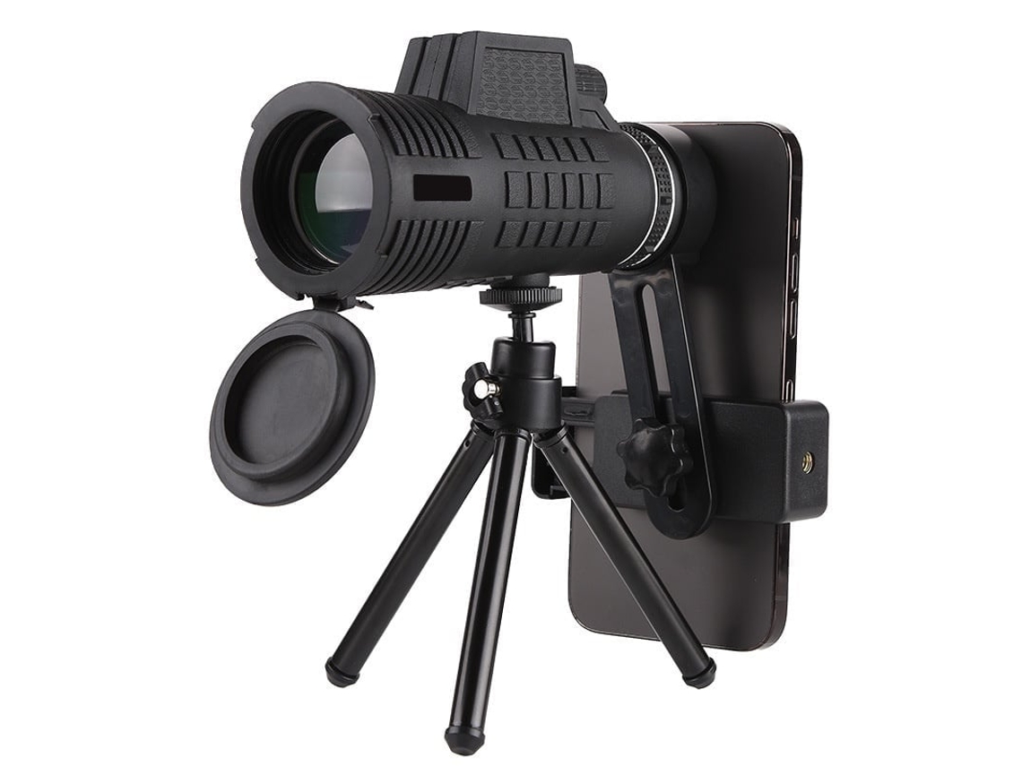 Binóculos. Telescópio Monocular 12x50 Hd com Prisma Bak4 para Acampamentos e Montanhismo Ao Ar Livre JIAPEI (preto)