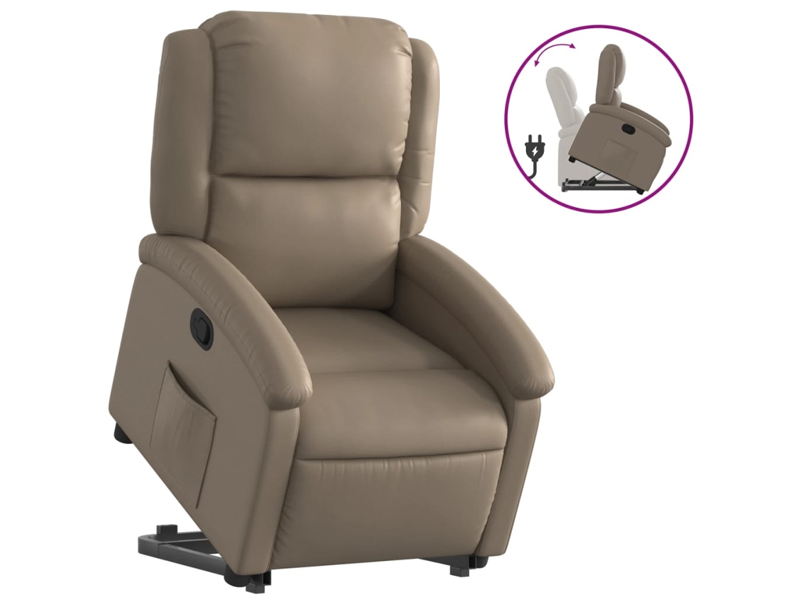 Stand Up Recliner Chair, Stand Up Recliner Chairs Vidaxl Marrom Couro Artificial