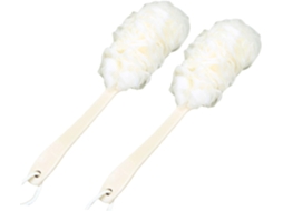 Lurelia Pack De 2 Buchas Vegetais De Banho Para Costas E Corpo, Bucha Vegetal, Cabo Longo E Massagem Suave, Uso Diário Suave