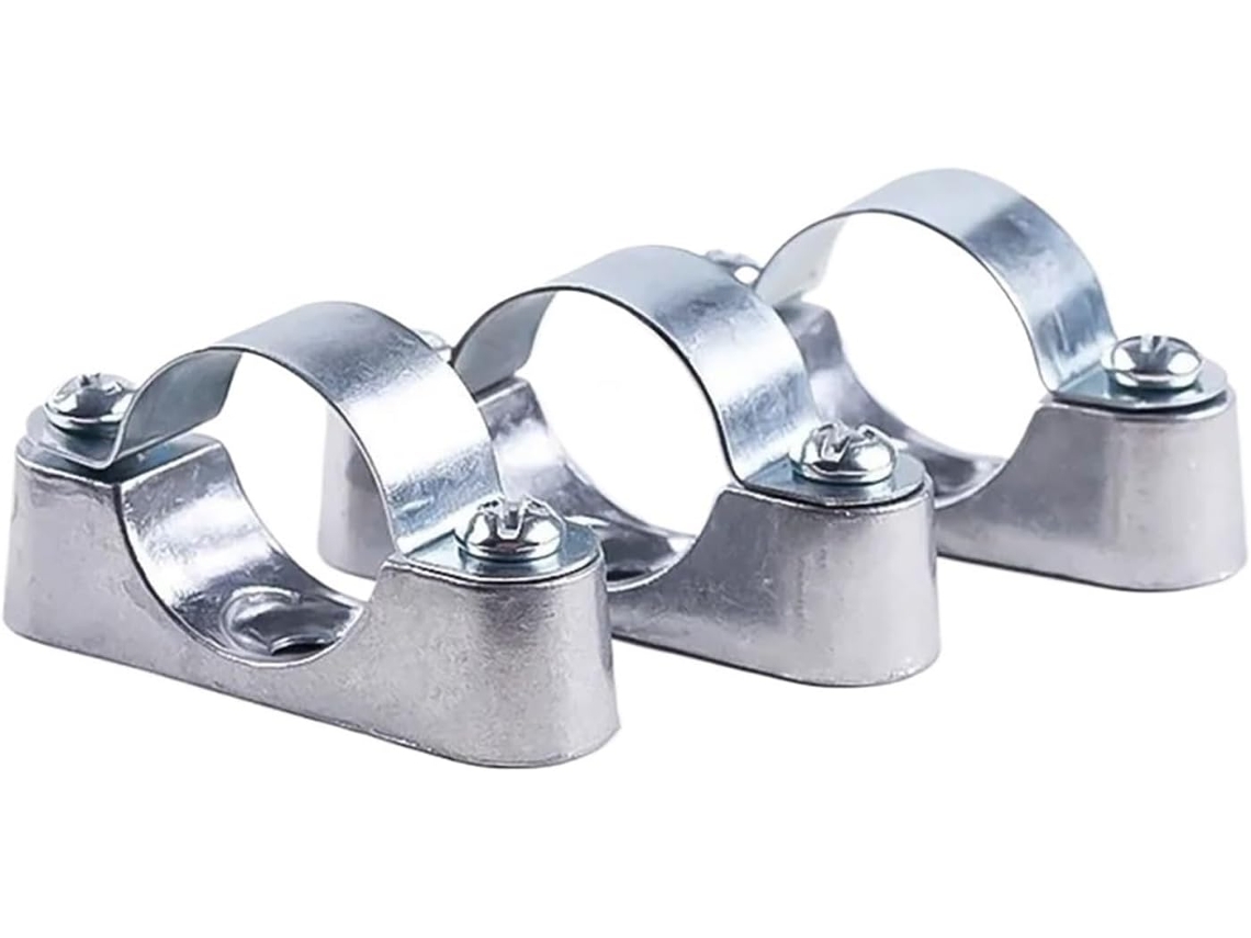 Abraçadeira De Tubo Ajustável 16mm A 50mm, 5 10 Unidades, Com Parafuso, Clipe Fixo Em Liga De Alumínio 25mm