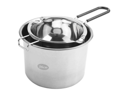 Panela De Cozimento Duplo Em Aço Inox 304 Com 2 Peças Ideal Para Derreter Chocolate E Culinária Prata