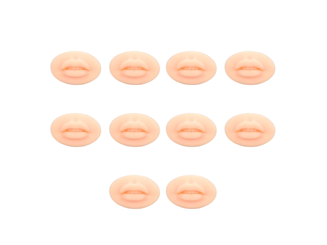 10pcs Lábios Falsos De Silicone 3d Abertos Para Prática E Treinamento De Ensino