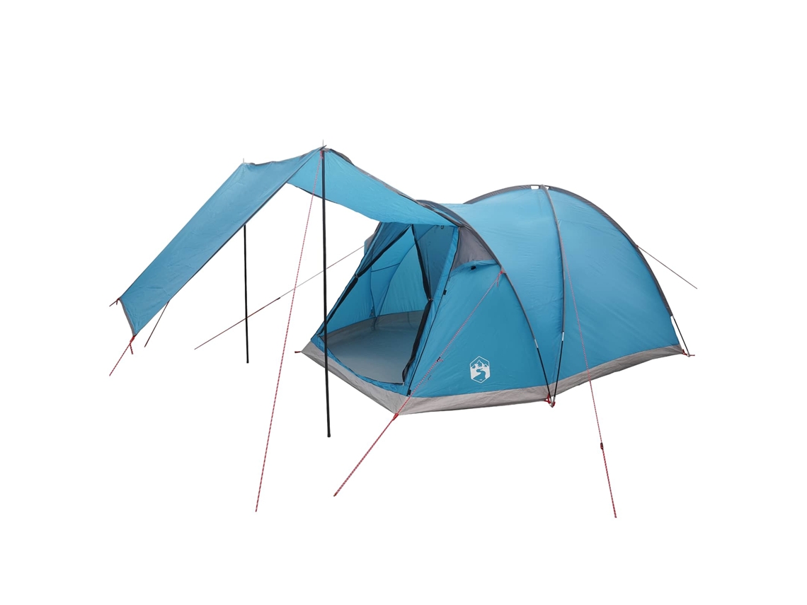 Conjunto 1.0 Barraca De Camping Vidaxl Azul Poliéster (4 Pessoas)