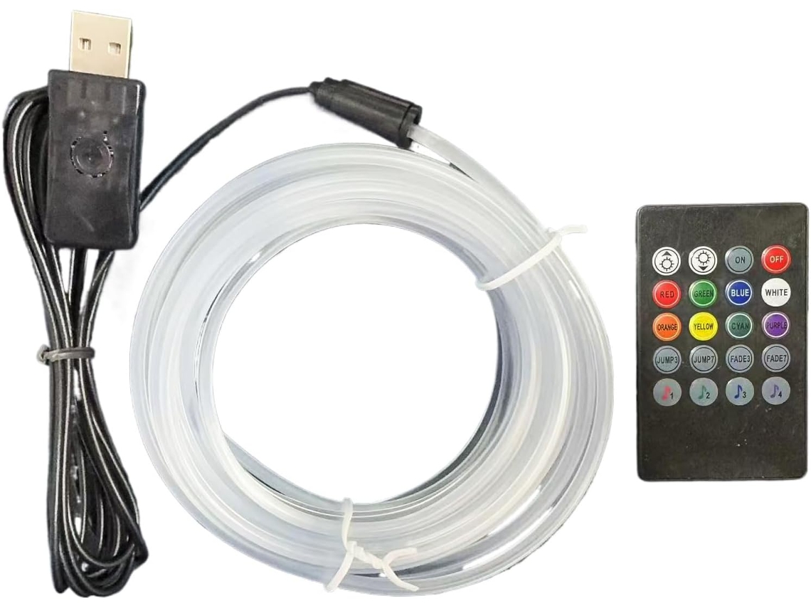 Luzes LED internas para carro, faixa de luz LED de 7 núcleos