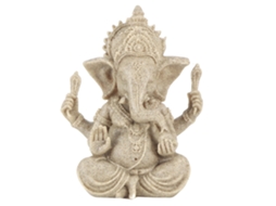 Estátua Decorativa De Ganesha Em Resina Arenito