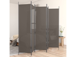 Vidaxl Divisória De Quarto Com 5 Painéis 250x200 Cm Tecido Antracite