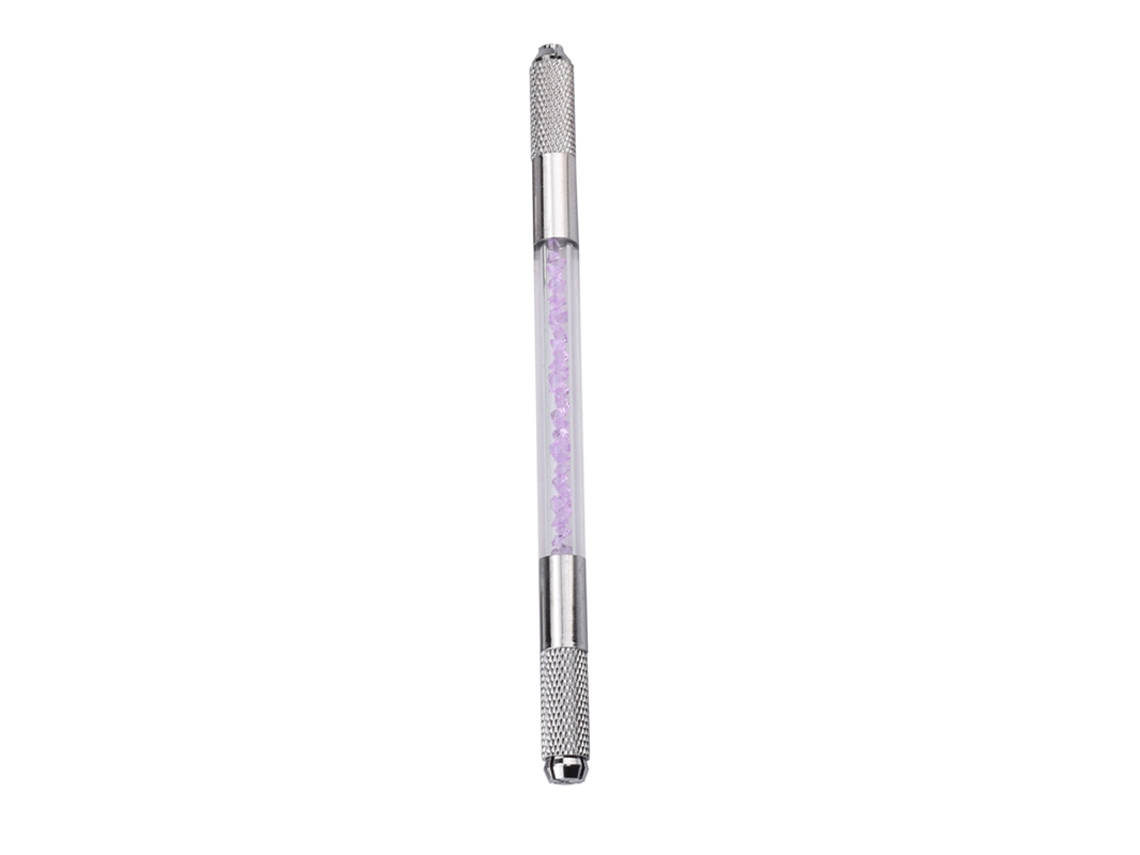 Caneta Manual De Microblading Anti-deslizamento Para Tatuagem Tradicional De Sobrancelha E Eyeliner Roxa