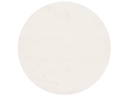 Vidaxl Tampo De Mesa Pinho Maciço Ø70x2,5 Cm Branco