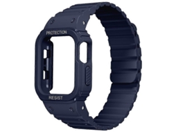 Pulseira De Relógio Magnética De Silicone Compatível Com Apple Watch Ultra 49 Mm Com Capa Protetora Saisiyiky