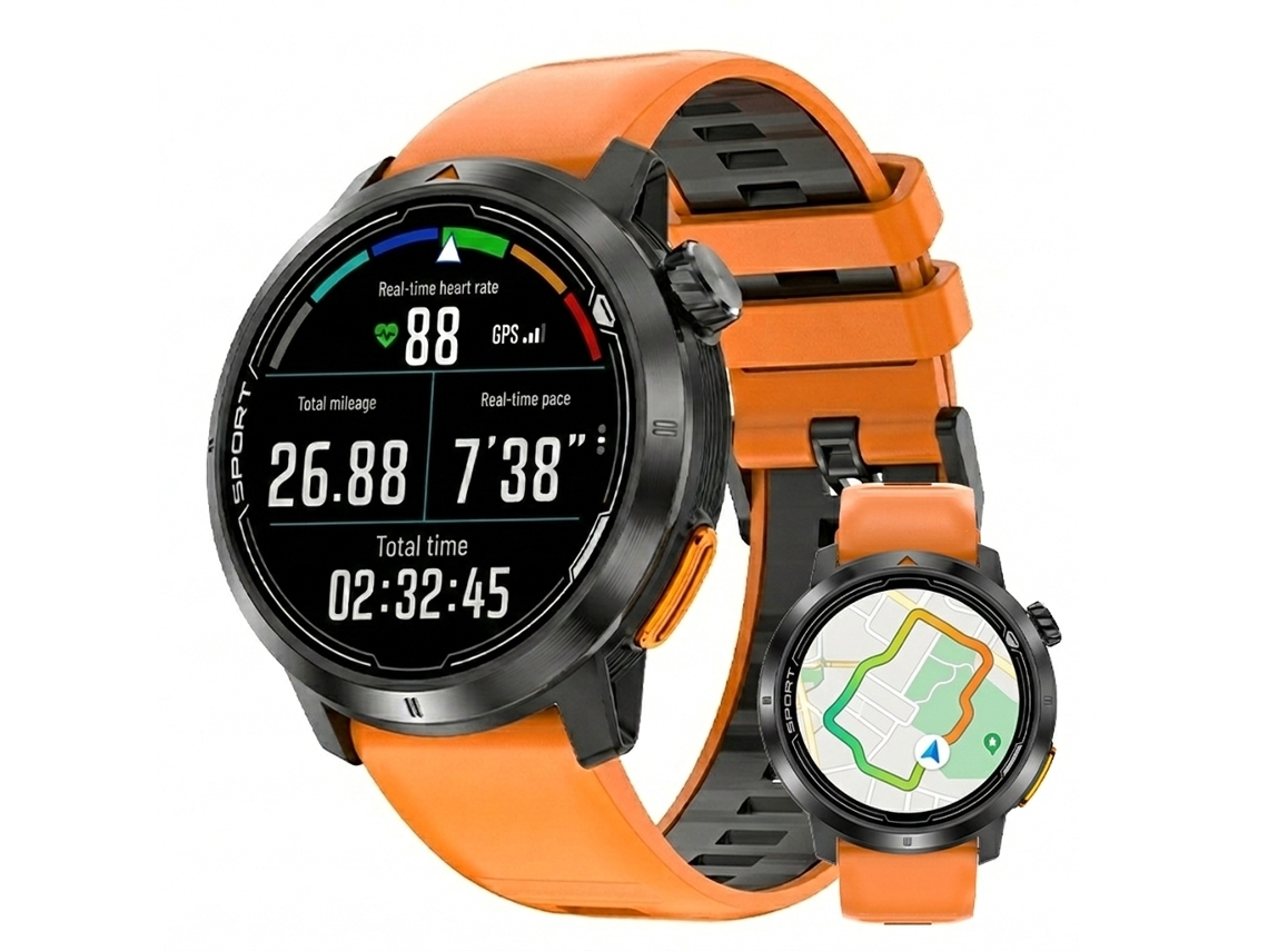 Smartwatch Dtg9 Amoled Gps 2gb 3atm Com Chamadas Bluetooth E Música