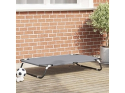 Vidaxl Cama Para Cachorro 90 X 55 X 18 Cm Aço Cinzento-claro
