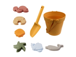 Yuysan Conjunto De Brinquedos De Praia Em Silicone, 8 Peças Laranja